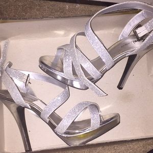 Glitter heel platforms